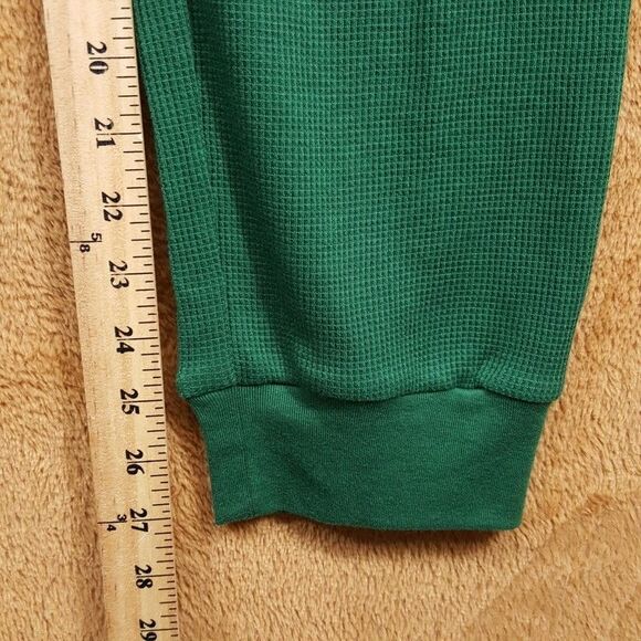 CLUB ROOM Jogger Pants Mens Medium Green Pull On Thermal Waffle Knit Comfort - Picture 7 of 8